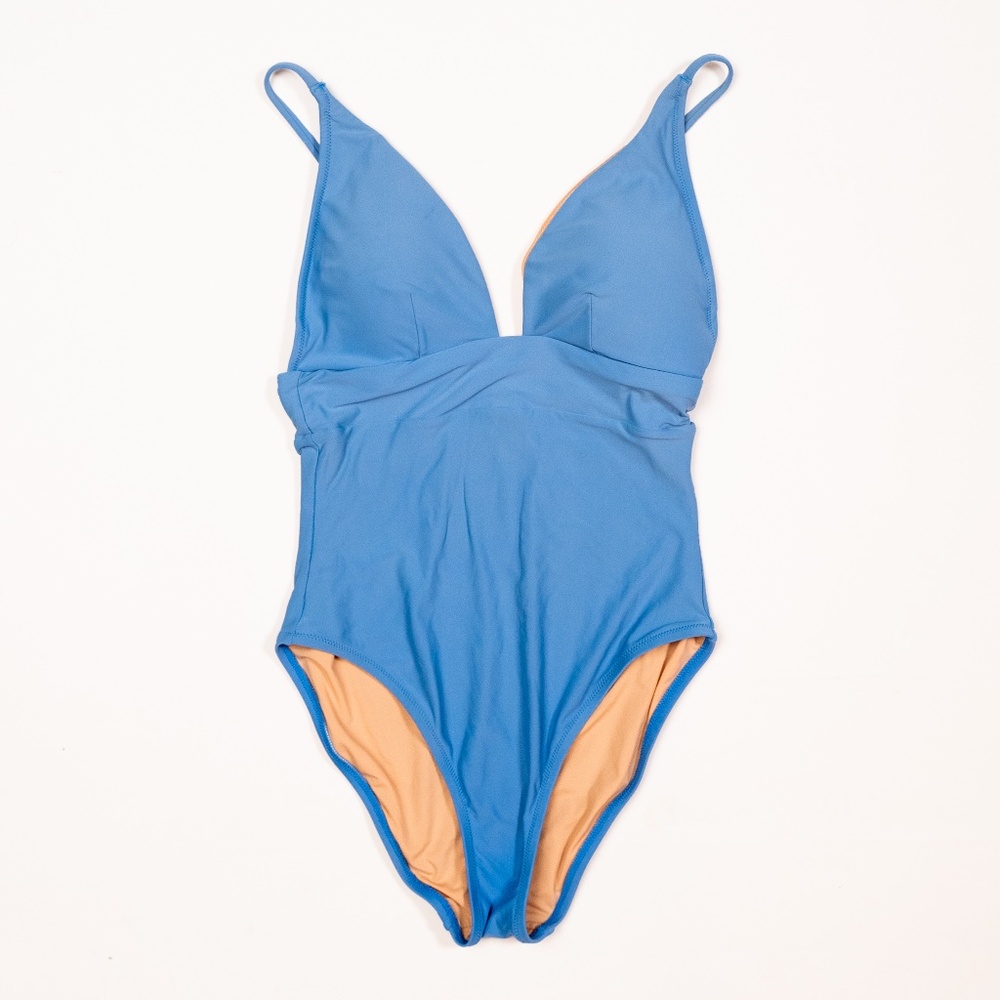 JCrew Women's One Piece Blue Swim Suit Size M
